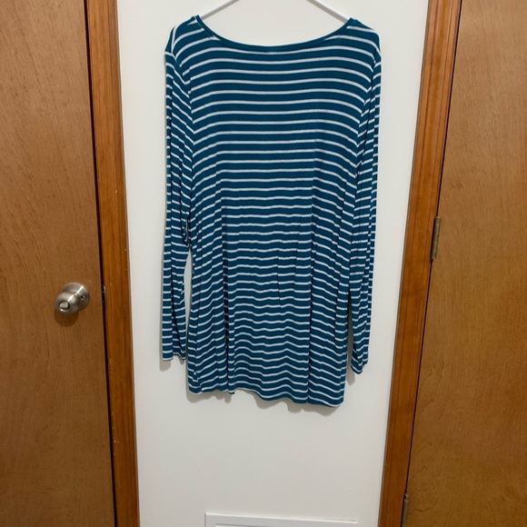 Old Navy Jade/White Striped Tunic Tee XLTall - Picture 4 of 4
